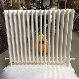 White powder coated radiator