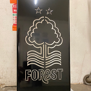 Nottingham Forest display stand powder coated black